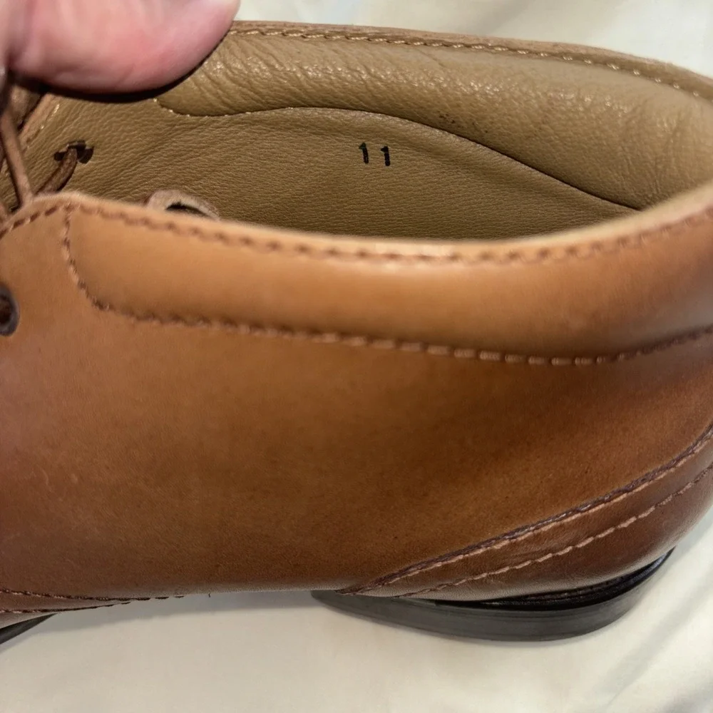 Addey Supply Co Ridge Men's 11 Honey Brown Leather Lace Up Oxford Dress Shoes